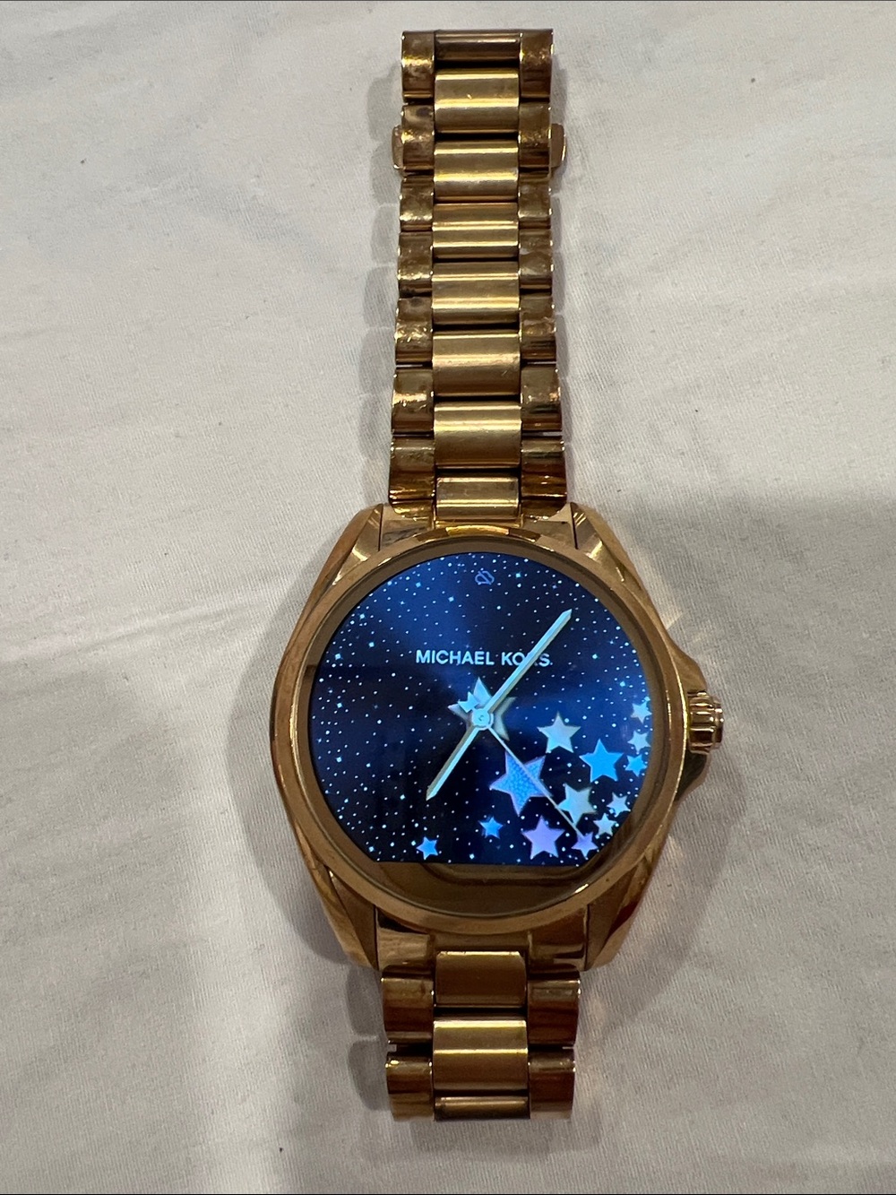 Michael Kors Gold Smartwatch with Blue Star Dial
